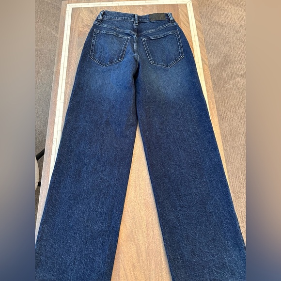Madewell The Perfect Vintage Wide-Leg Jean Dark Blue Nighthawk Wash (Size 25) - Picture 11 of 14
